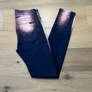 Hudson splatter skinny jeans